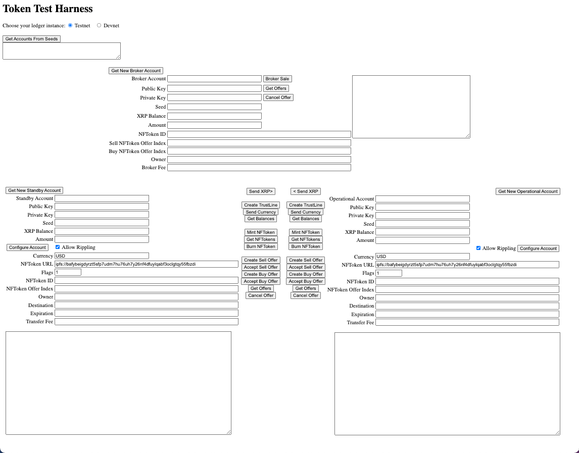 Quickstart form with Broker Account