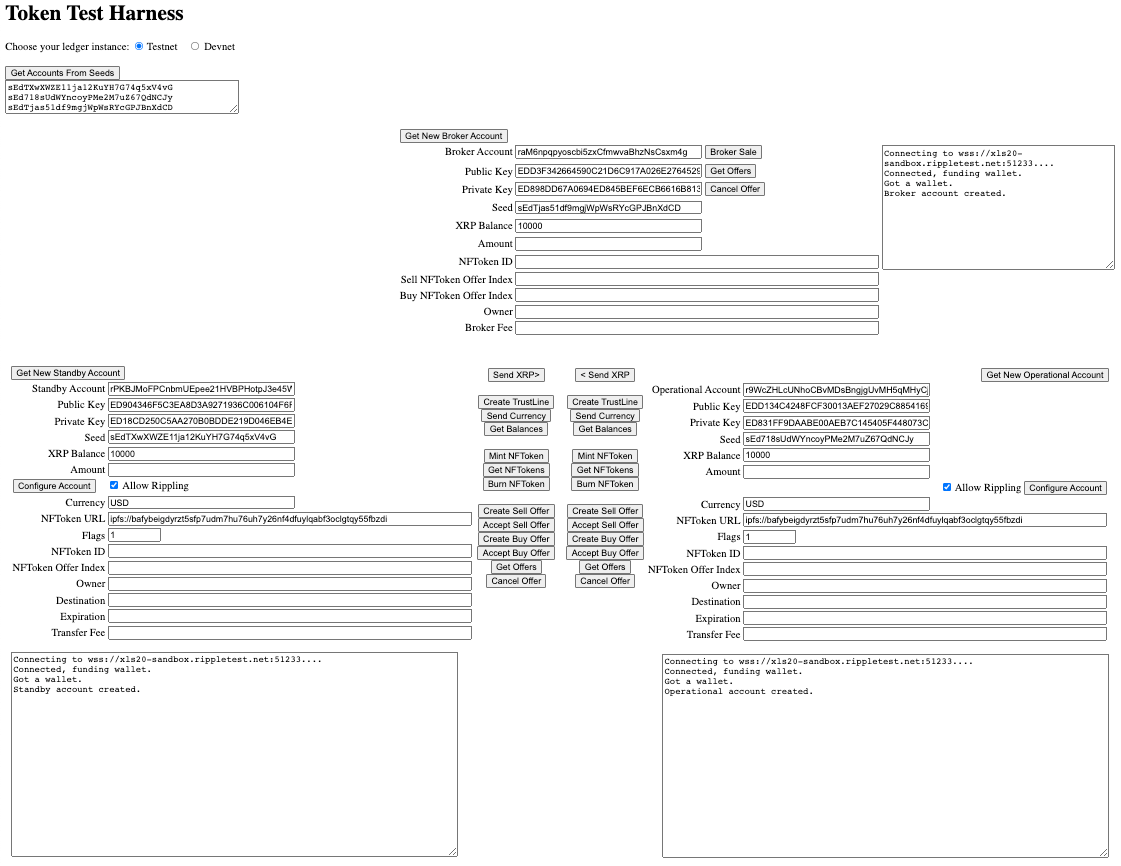 Quickstart form with Account Information